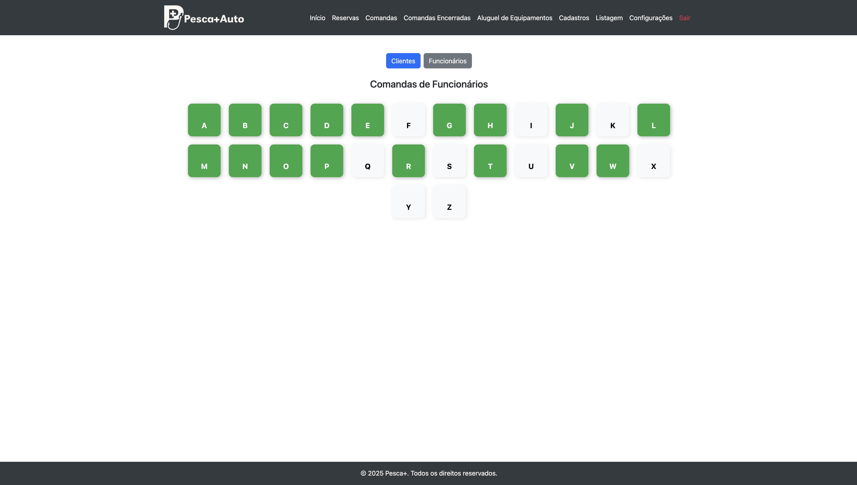 Comanda de Funcionários